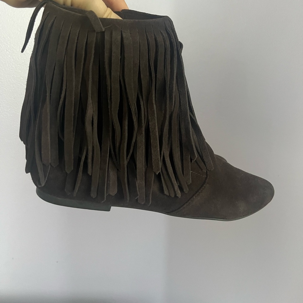 Sam Edelman Ursula Fringe Boho Bootie Brown
